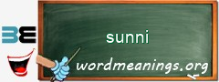 WordMeaning blackboard for sunni